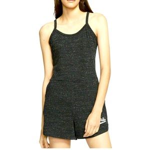 Nike Gym Vintage Romper Cj1863-010 Heather Grey Women’s S